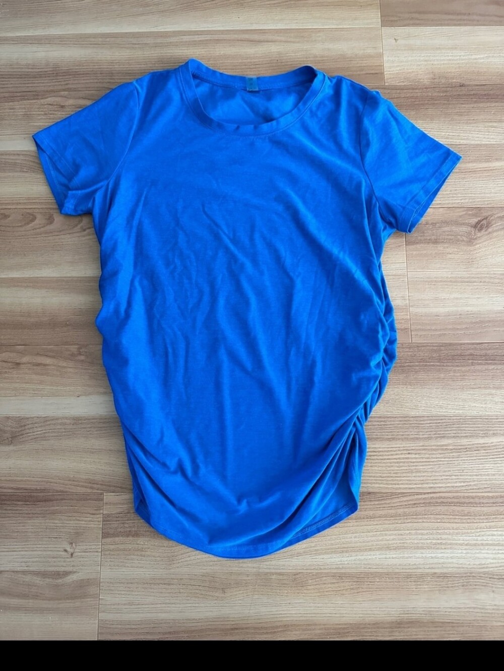 Beyond Yoga Featherweight One & Only Maternity Tee In Bright Blue- Medium
